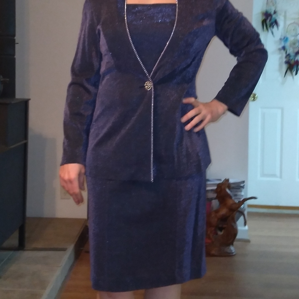 Purple Sun Dress with Long Sleeved Jacket